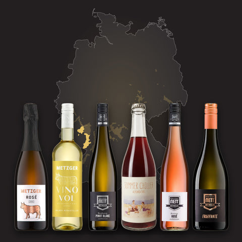 Weinpaket Alkoholfrei: Rosé Zero alkoholfrei, Muskateller alkoholfrei, Breakaway Pinot Blanc alkoholfrei, Sommer Chiller FREI alkoholfrei, Reverse Rosé alkoholfrei, Secco alkoholfrei