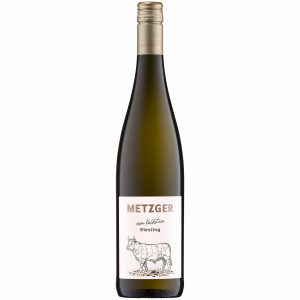 Flasche Riesling Wein von Metzger