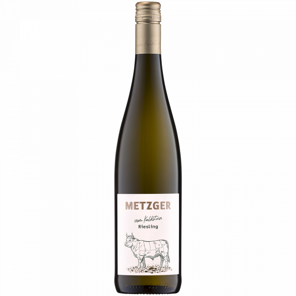 Flasche Riesling Wein von Metzger