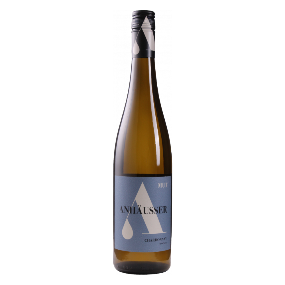 Flasche Chardonnaywein mit elegantem Design.